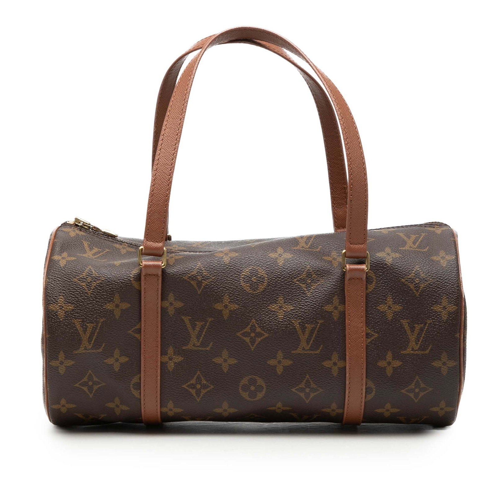 Louis Vuitton Monogram Papillon 30 Brown Canvas Bag: Louis Vuitton Monogram Papillon 30 Brown Canvas Bag This Louis Vuitton Monogram Papillon 30 features the iconic monogram canvas with leather trim, flat leather handles, and a top zip closure. The bag 