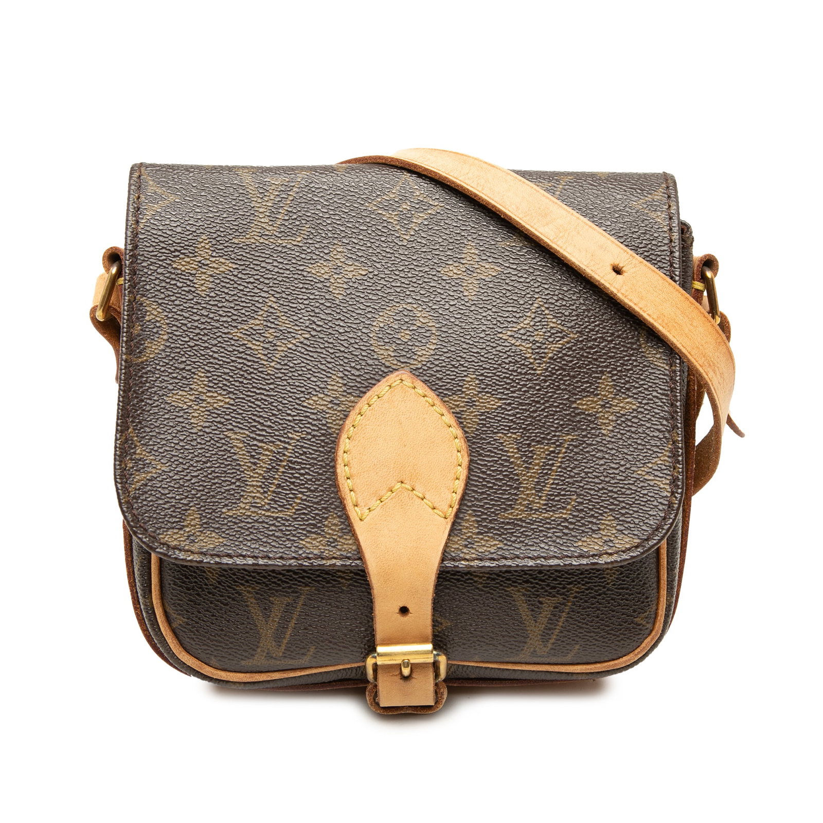 Louis Vuitton Cartouchiere PM Monogram Shoulder Bag: Louis Vuitton Cartouchiere PM Monogram Shoulder Bag Louis Vuitton Monogram Cartouchiere PM shoulder bag crafted with a Monogram canvas body and an adjustable flat vachetta strap. The bag features a fr