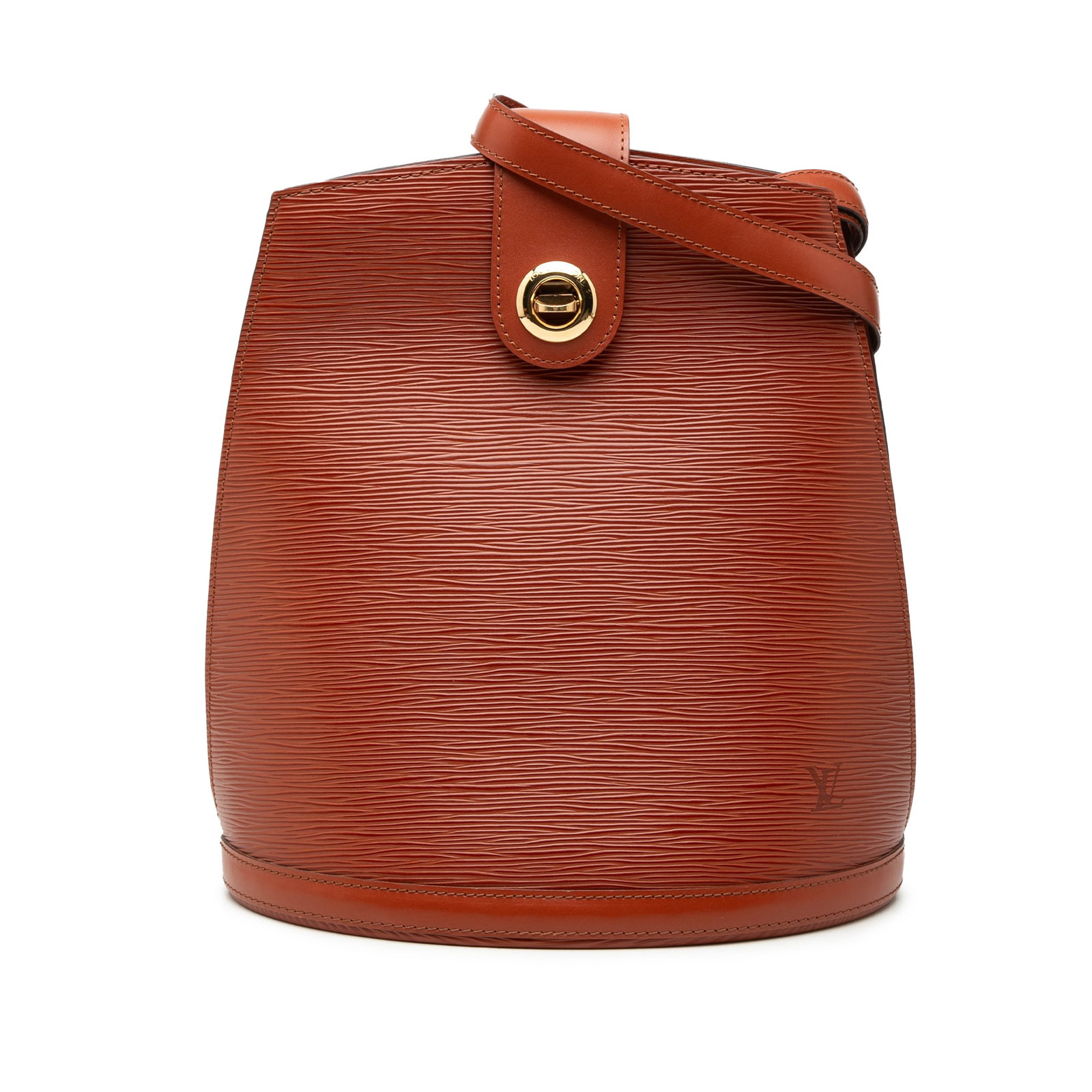 Louis Vuitton Epi Cluny Brown Leather Shoulder Bag: Louis Vuitton Epi Cluny Brown Leather Shoulder Bag This Louis Vuitton Epi Cluny bag features a distinctive epi leather body in brown, complemented by an adjustable flat leather shoulder strap. The bag