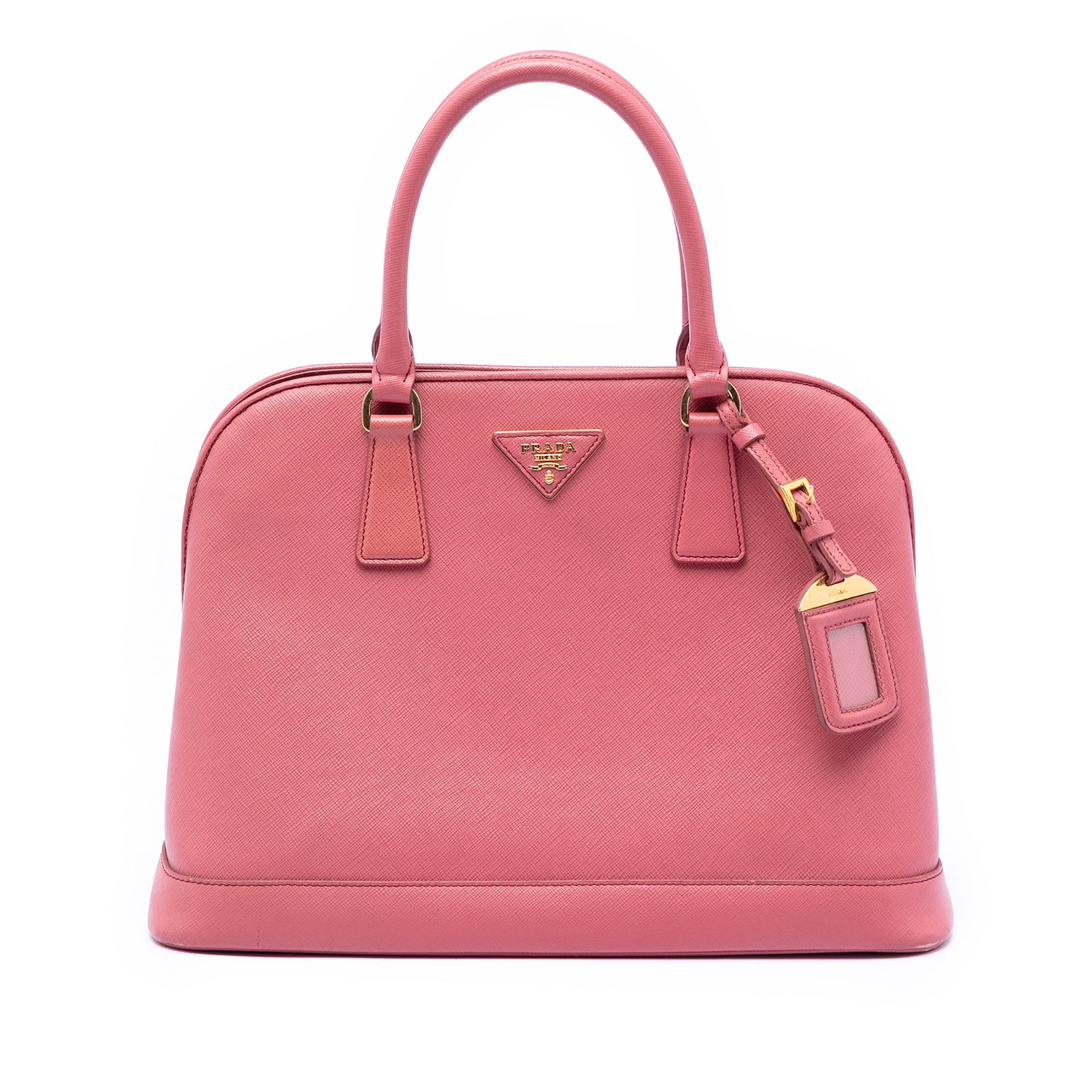 Pink Leather Promenade Satchel by Prada Medium Saffiano Lux (1 of 6)