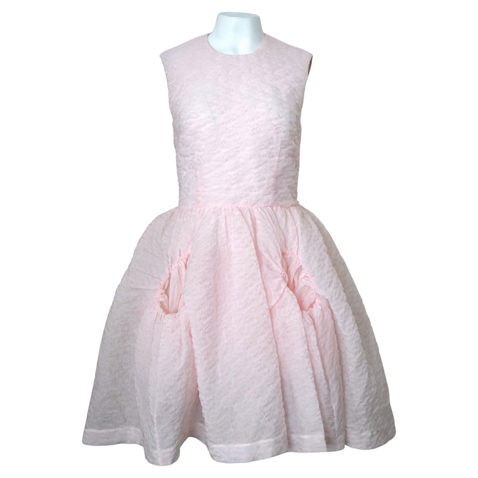 Simone Rocha Pink Nylon Cloque Puff Dress UK 8 (1 of 7)