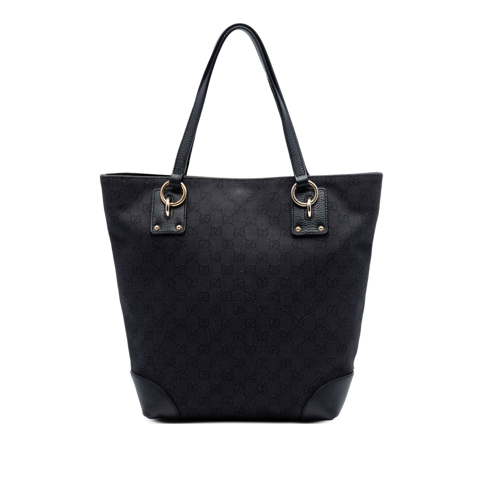 Gucci GG Charm Denim Tote Bag with Leather Trim (1 of 6)