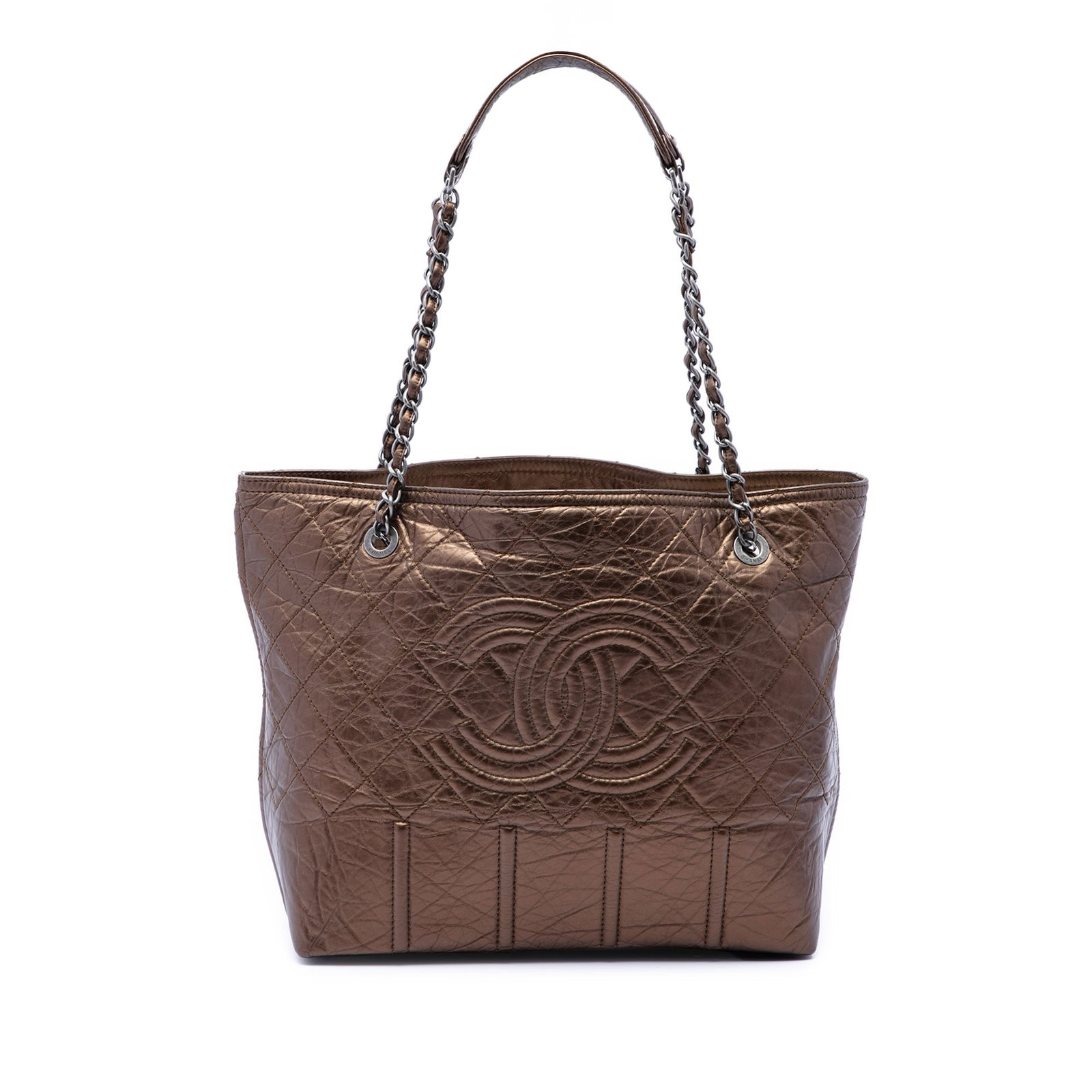 Chanel Shopping In Moscow Distressed Calfskin Leather Tote Bag: Chanel Shopping In Moscow Distressed Calfskin Leather Tote Bag Chanel Shopping In Moscow tote crafted in distressed calfskin leather with leather-woven chain straps and leather guards. The bag feature