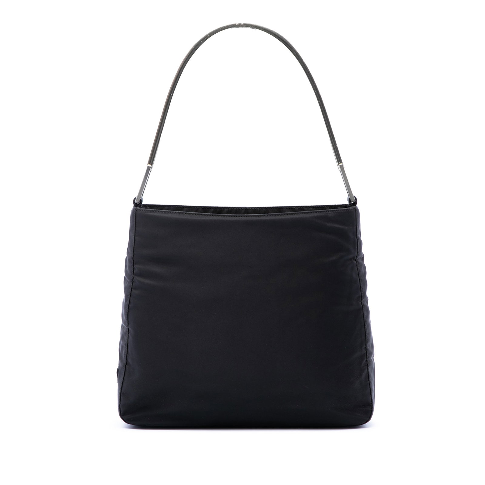 Prada Tessuto shoulder bag with metal top handle black nylon (1 of 6)