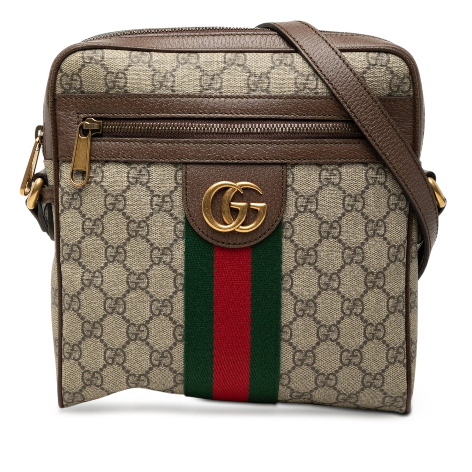 Gucci Ophidia Small Messenger Crossbody Bag GG Supreme Web: Gucci Ophidia Small Messenger Crossbody Bag GG Supreme Web This Gucci Ophidia messenger bag is crafted with a coated canvas body and leather trim, finished with the signature web detail. The design in