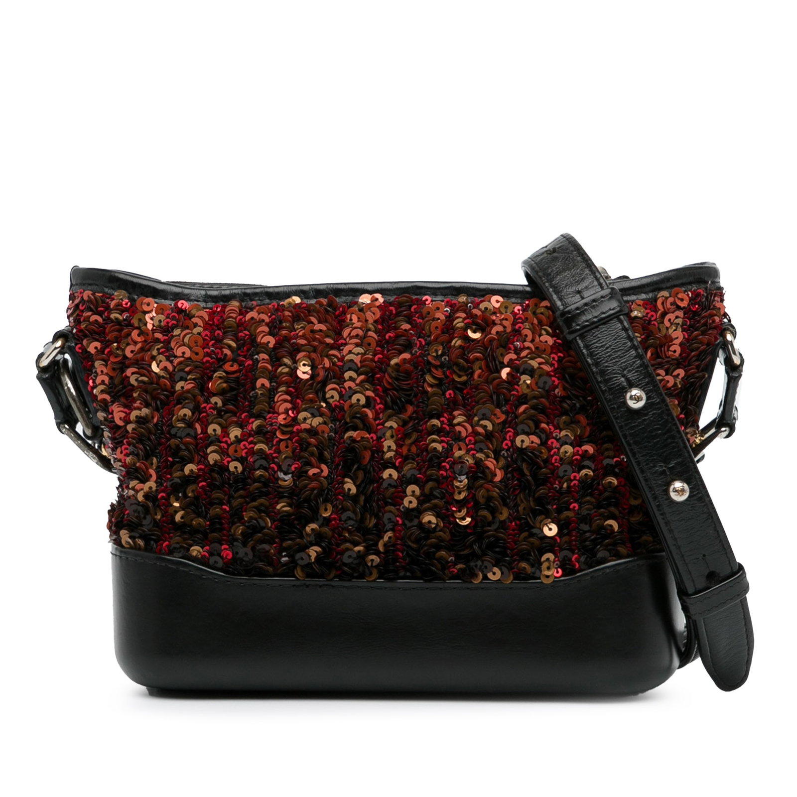 Chanel Small Sequin Gabrielle Crossbody Bag Brown Leather Italy (1 of 10)
