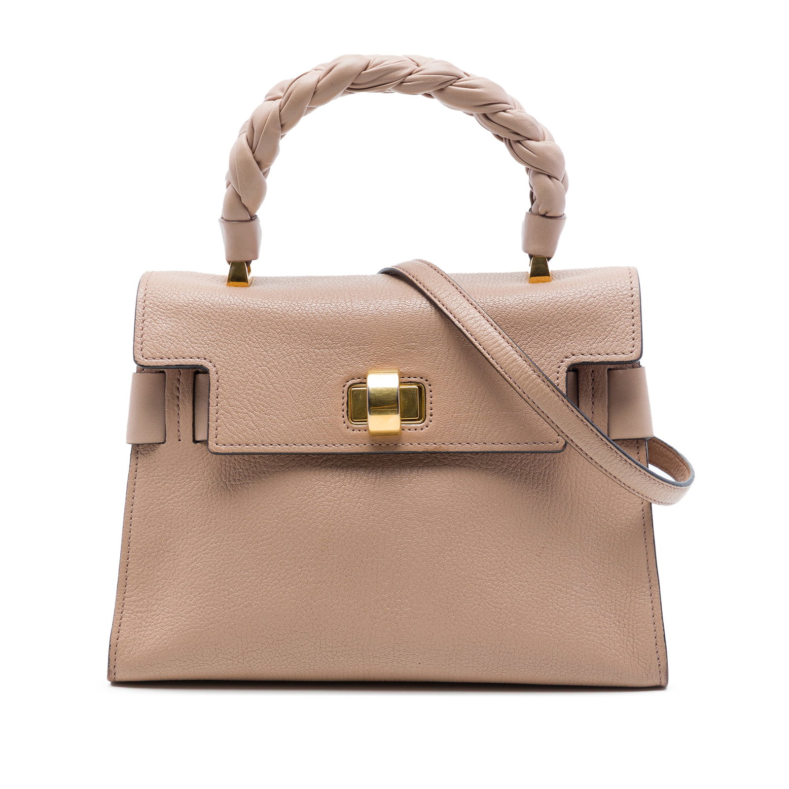 Miu Miu Madras Click Mini Top Handle Satchel Goatskin Brown: Miu Miu Madras Click Mini Top Handle Satchel Goatskin Brown Miu Miu mini satchel crafted in goatskin leather with a braided top handle and a detachable flat leather shoulder strap. The bag features a 