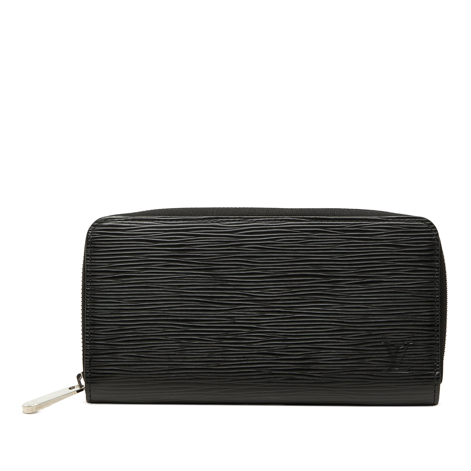 Louis Vuitton Epi Zippy black leather long wallet: Louis Vuitton Epi Zippy black leather long wallet Louis Vuitton Epi Zippy Long Wallet in black leather with a zip-around closure and interior zip and slip compartments. Made in Spain. Condition is B+ 