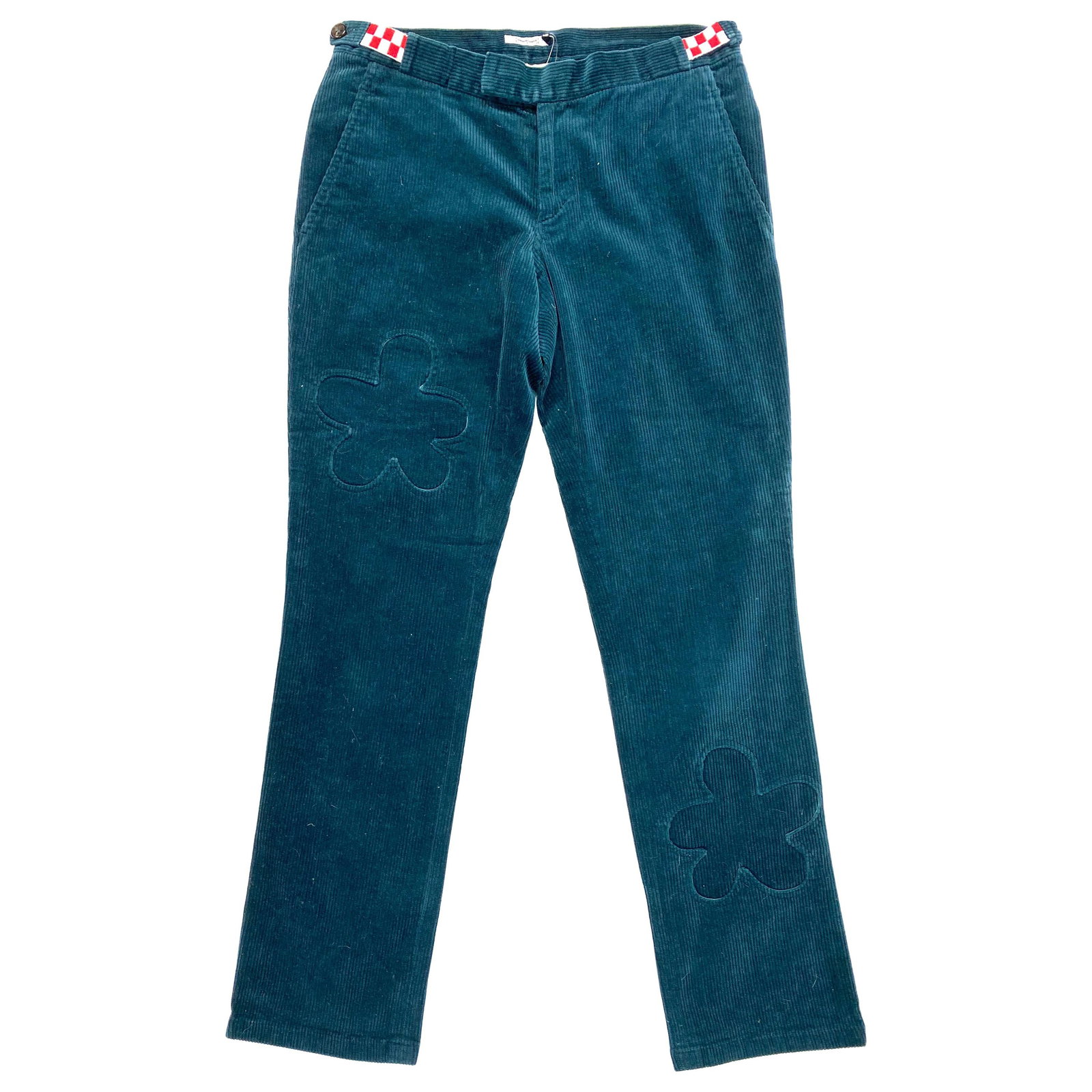 Jun Takahashi dark turquoise corduroy velvet pants Small (1 of 12)