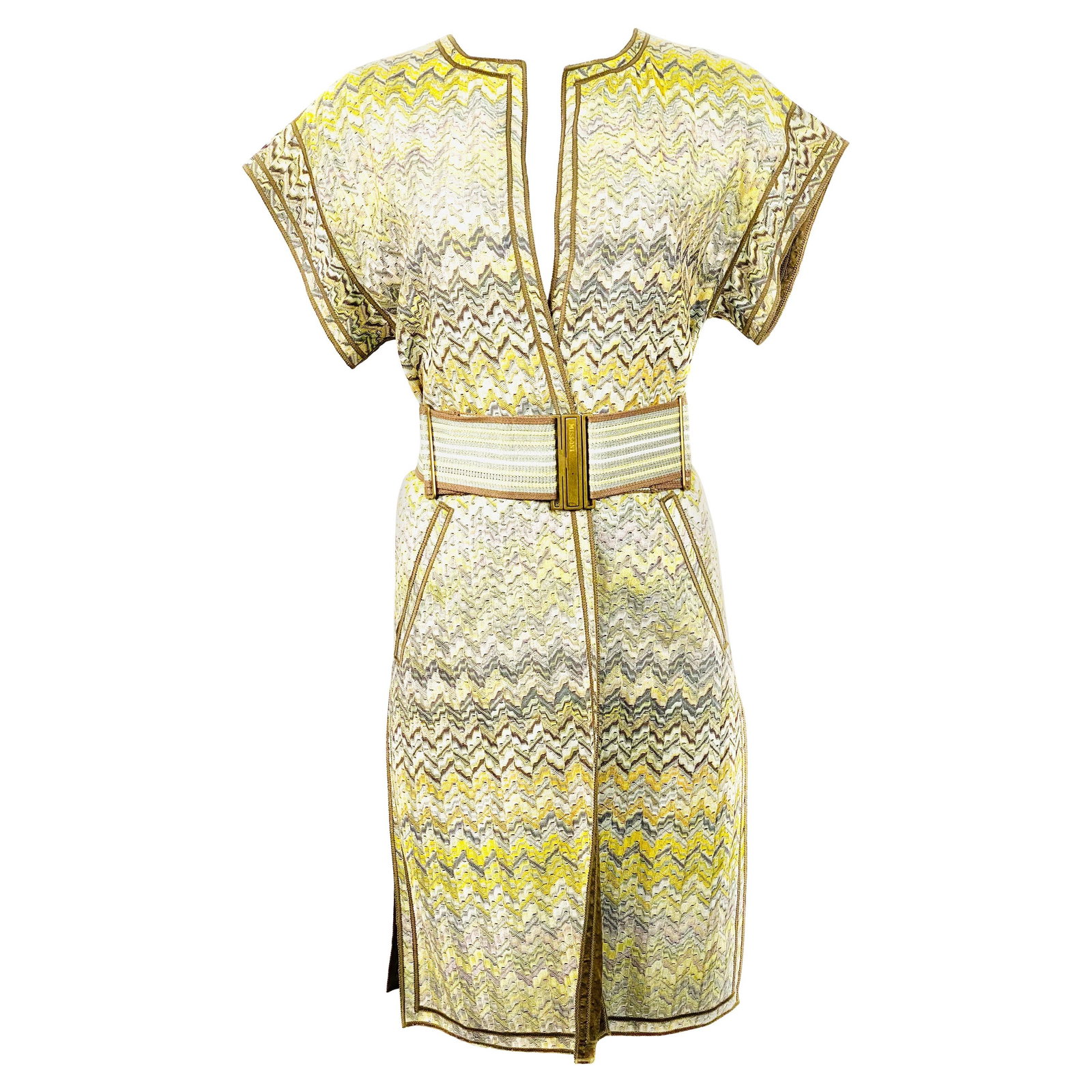 Missoni Zig Zag Mini Cover Up Dress with Belt Size 42 (1 of 13)