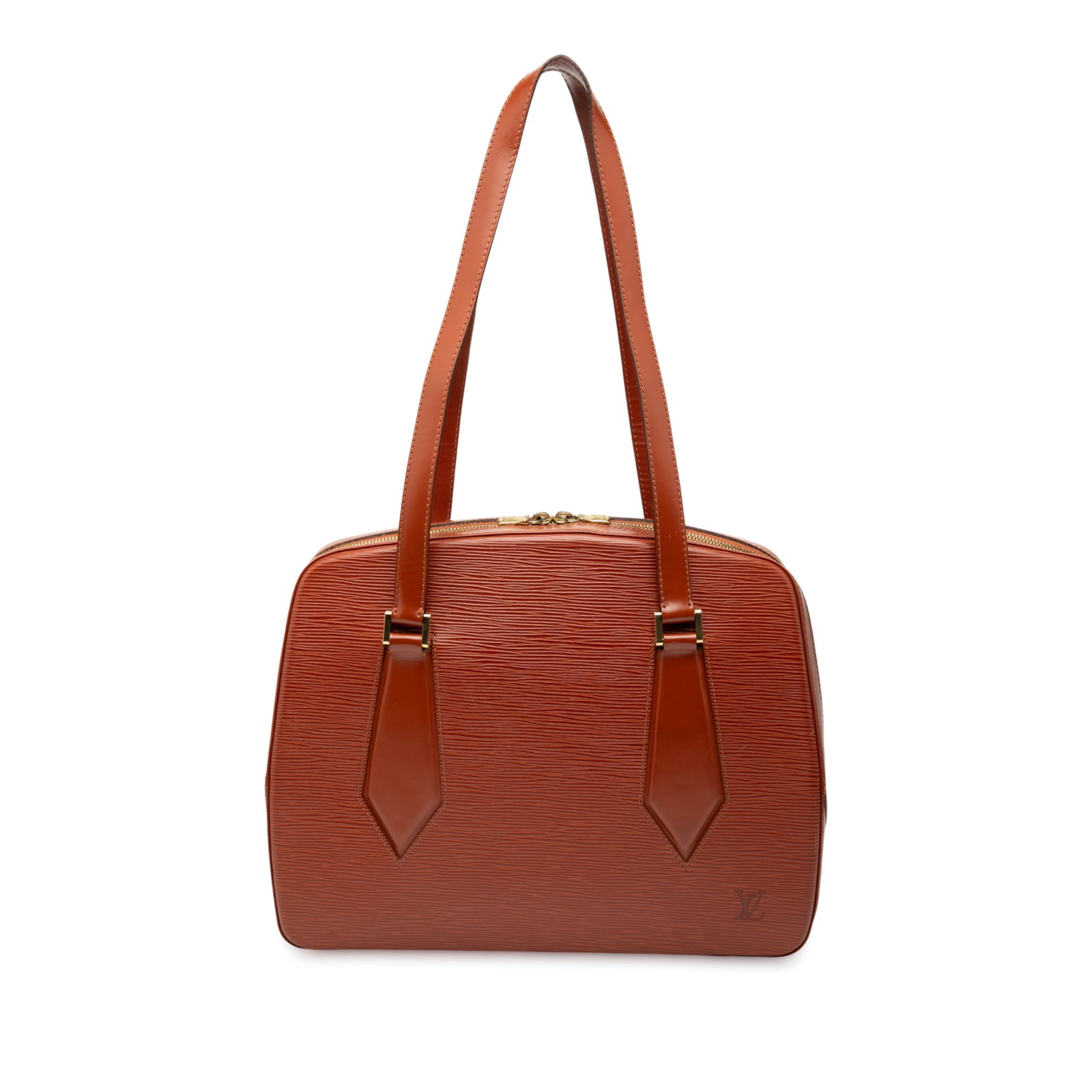 Louis Vuitton Epi Voltaire Brown Leather Shoulder Bag: Louis Vuitton Epi Voltaire Brown Leather Shoulder Bag The Louis Vuitton Epi Voltaire bag is a chic and practical accessory crafted from durable epi leather. It features flat shoulder straps for comfor