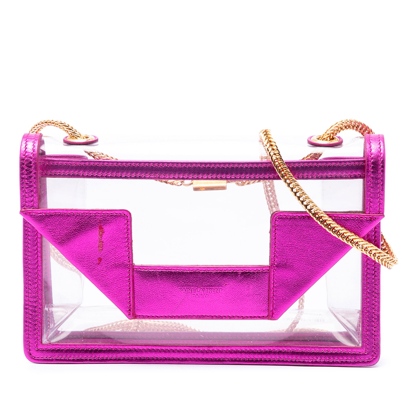 Saint Laurent Betty Small PVC Crossbody with Metallic Leather Trim (1 of 7)