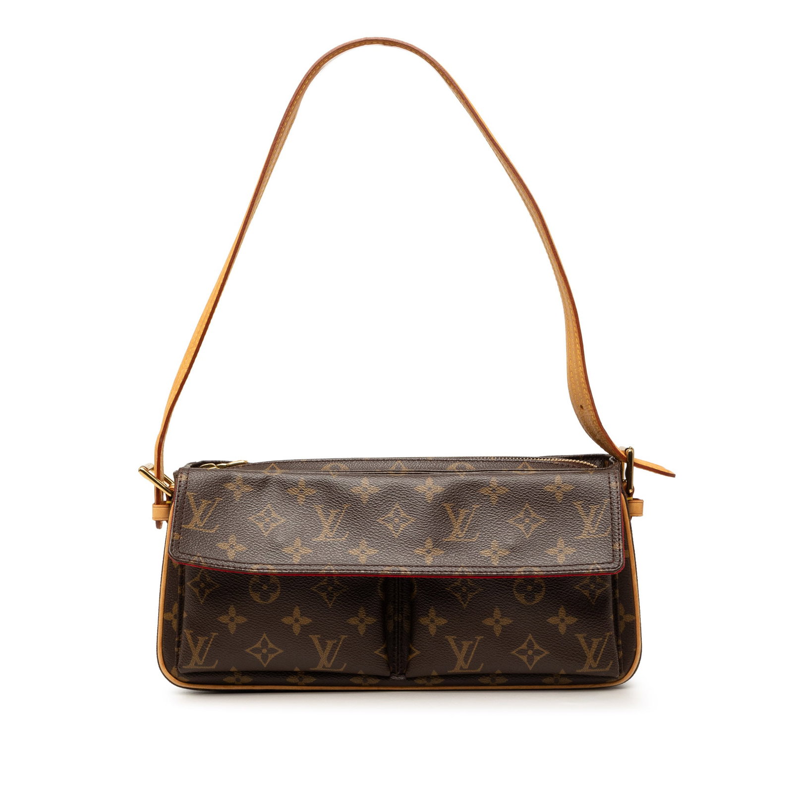 Louis Vuitton Viva Cite MM Monogram Shoulder Bag: Louis Vuitton Viva Cite MM Monogram Shoulder Bag Louis Vuitton Monogram Viva Cite MM shoulder bag crafted with a monogram canvas body and vachetta leather trim. It features an adjustable flat vachetta
