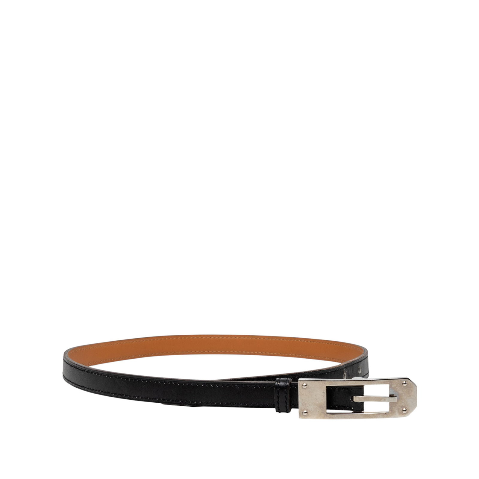 Hermes Kelly Ardillon Box Calf Leather Belt Black: Hermes Kelly Ardillon Box Calf Leather Belt Black Hermes Box Calf Kelly Ardillon belt crafted in black leather with a palladium-plated buckle and peg-in-hole closure. Made in France. Includes box. Con