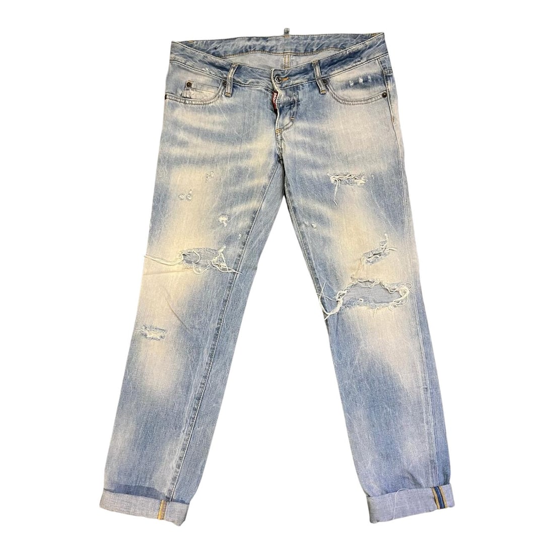 Dsquared2 Size 42 Cropped Straight Leg Distressed Jeans (1 of 6)