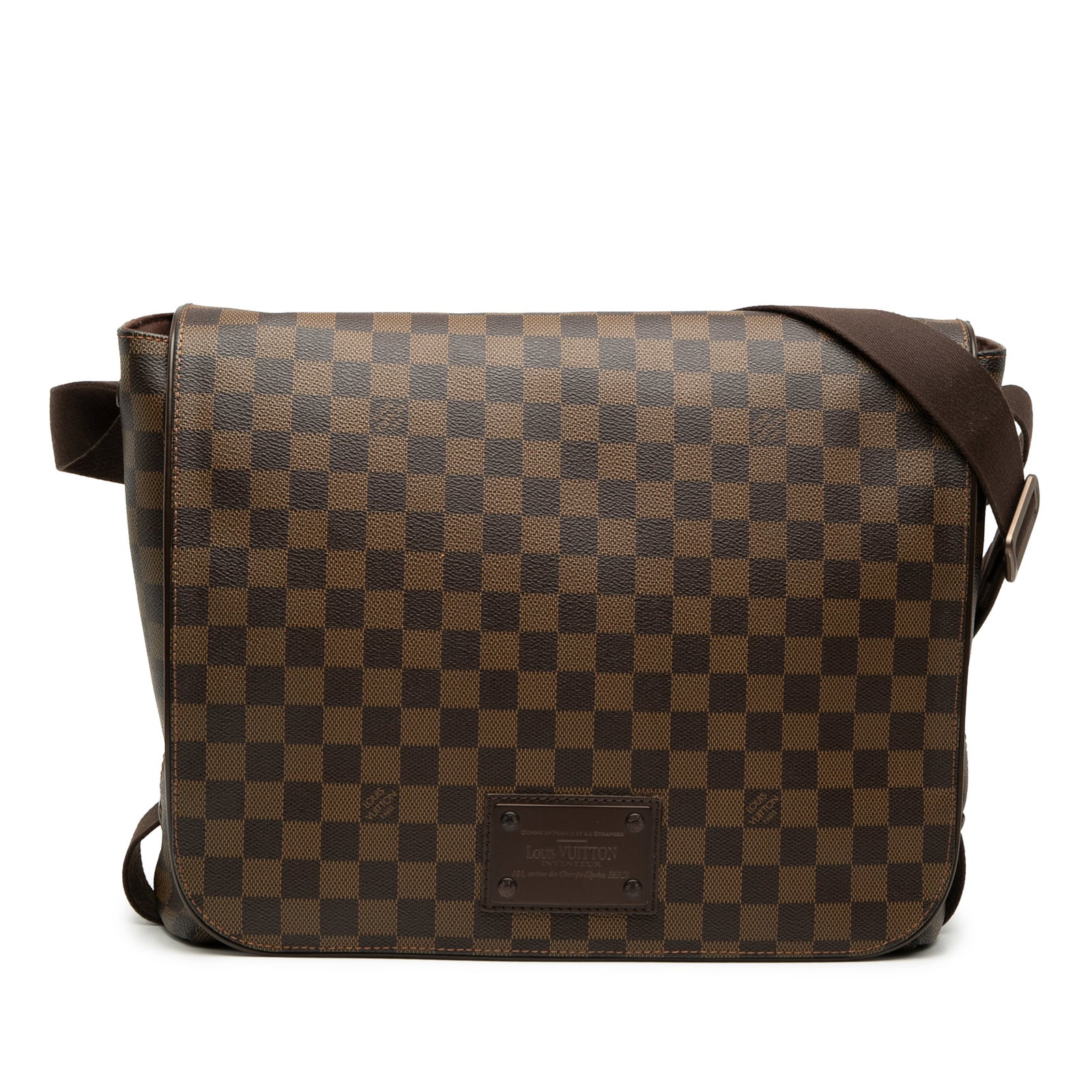 Louis Vuitton Brooklyn GM Damier Ebene Messenger Bag: Louis Vuitton Brooklyn GM Damier Ebene Messenger Bag Louis Vuitton Brooklyn GM messenger bag in Damier Ebene canvas with an adjustable flat strap, front flap with magnetic snap closure, exterior back 