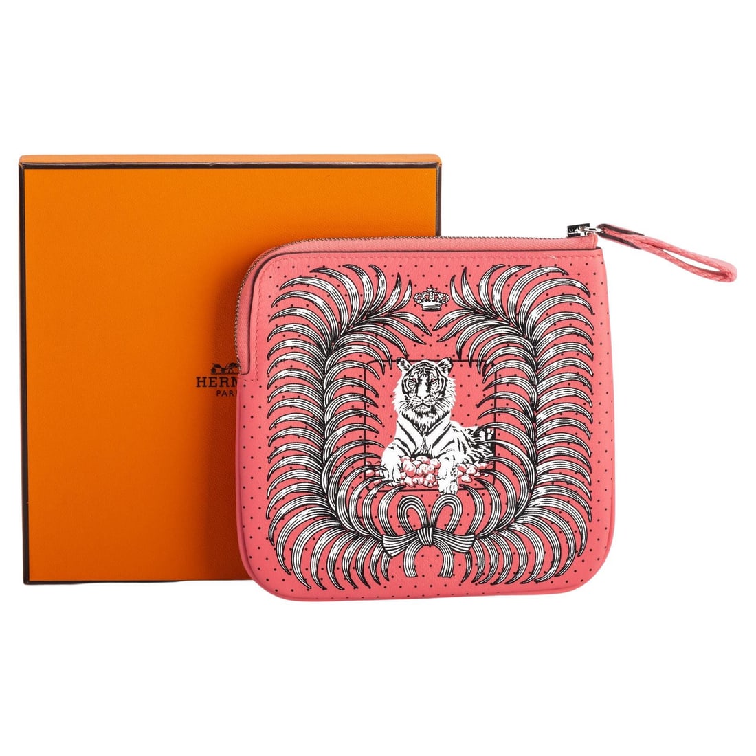 Hermes Rose D Ete Tiger Pochette Brand New in Box (1 of 6)