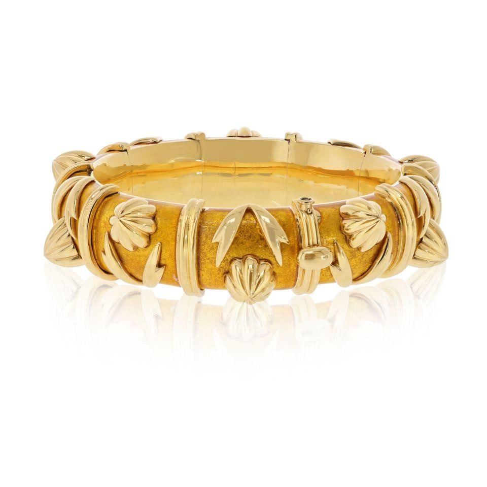 18K Yellow Gold Bangle Bracelet Tiffany & Co. Schlumberger (1 of 7)