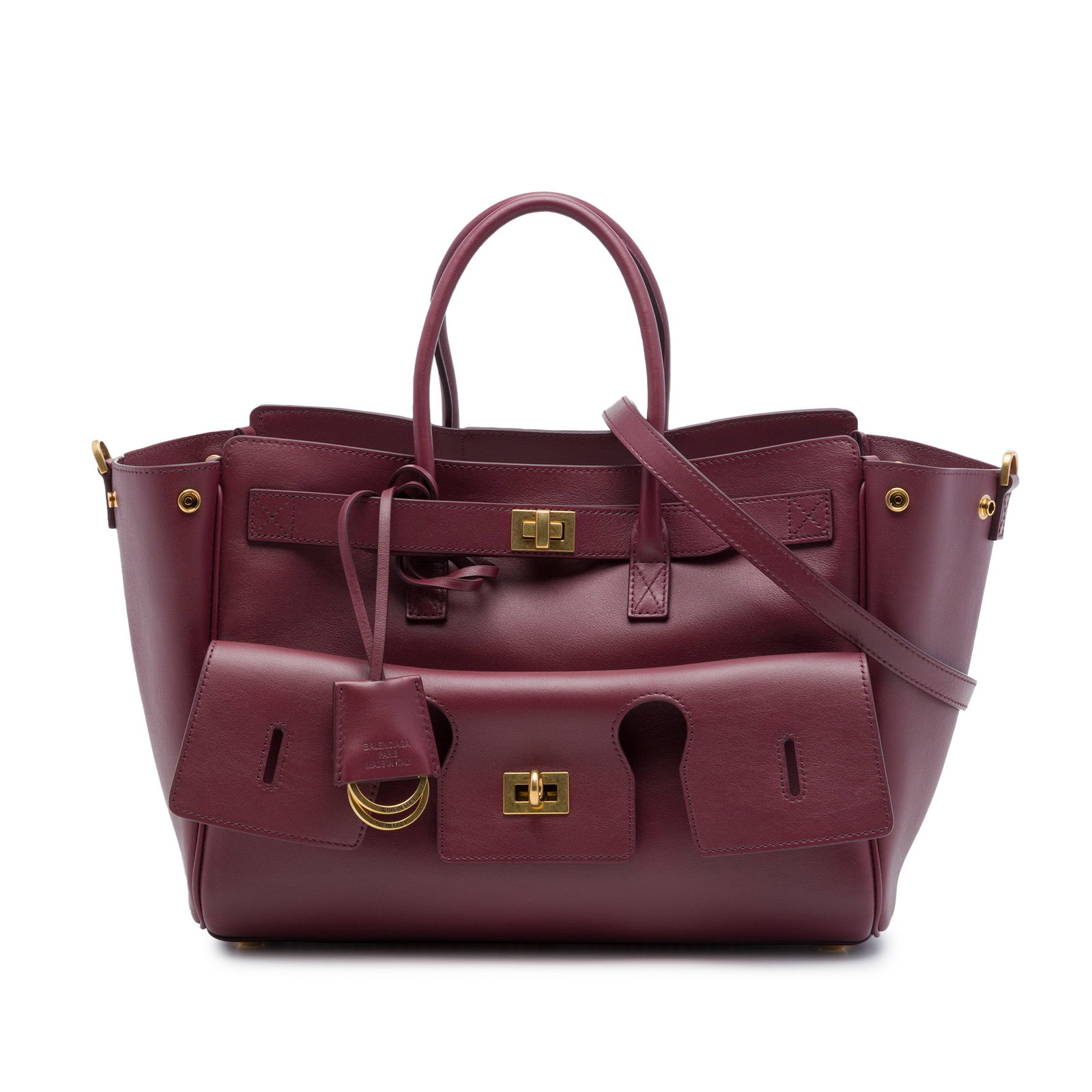 Balenciaga Bel Air Carry All Small Red Leather Tote Bag (1 of 7)