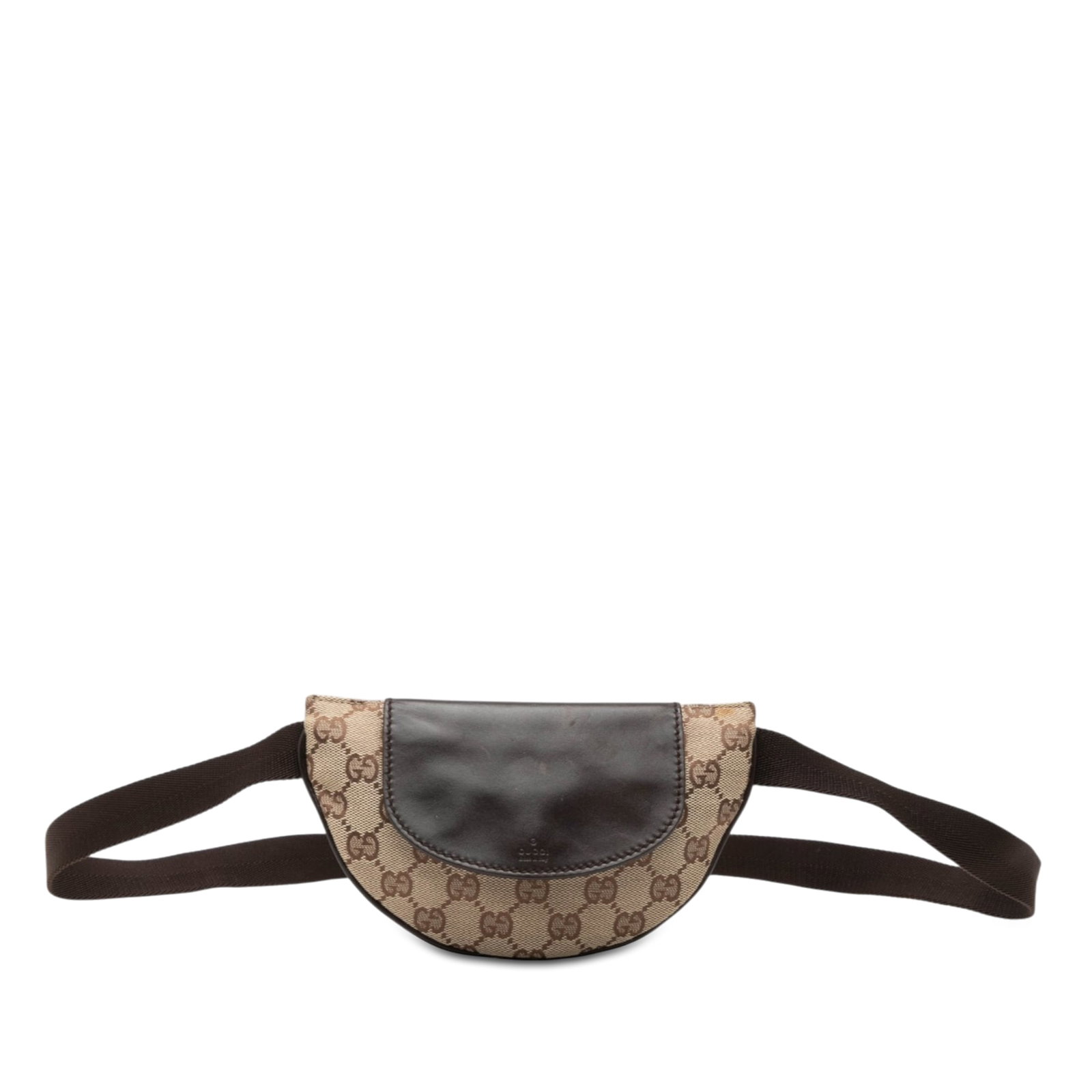 Gucci GG Canvas Waist Bag with Leather Trim Beige: Gucci GG Canvas Waist Bag with Leather Trim Beige Gucci GG Canvas Belt Bag in beige, made in Italy. It features a canvas body with leather trim, an adjustable flat canvas waist strap, and a front flap