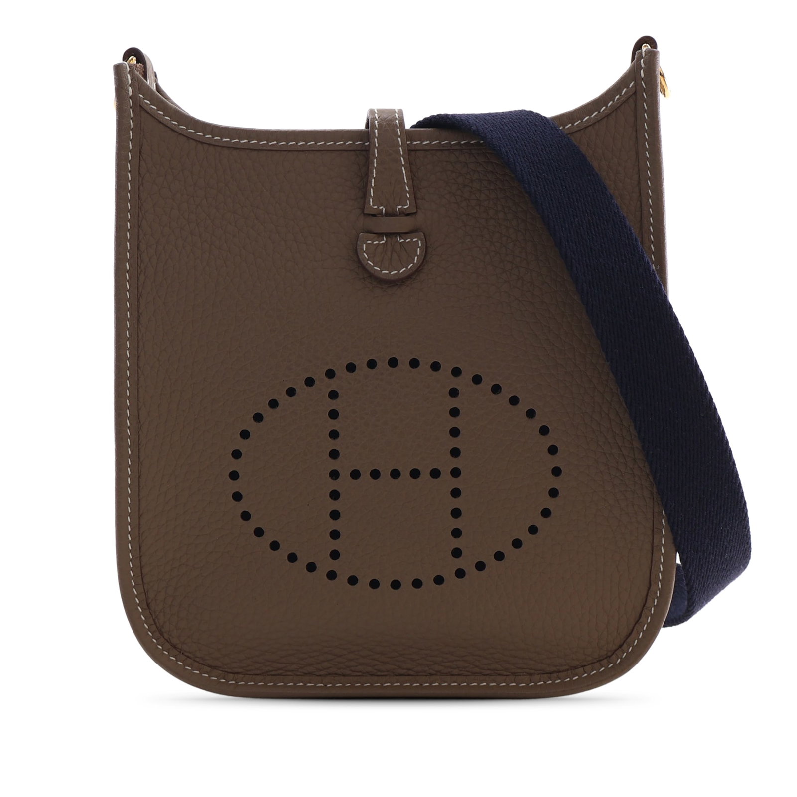 Hermes Evelyne I 16 Amazone Clemence Leather Shoulder Bag: Hermes Evelyne I 16 Amazone Clemence Leather Shoulder Bag Hermes Evelyne I 16 Amazone in Etoupe Clemence leather. This shoulder bag features a detachable flat strap and an open top with strap and snap