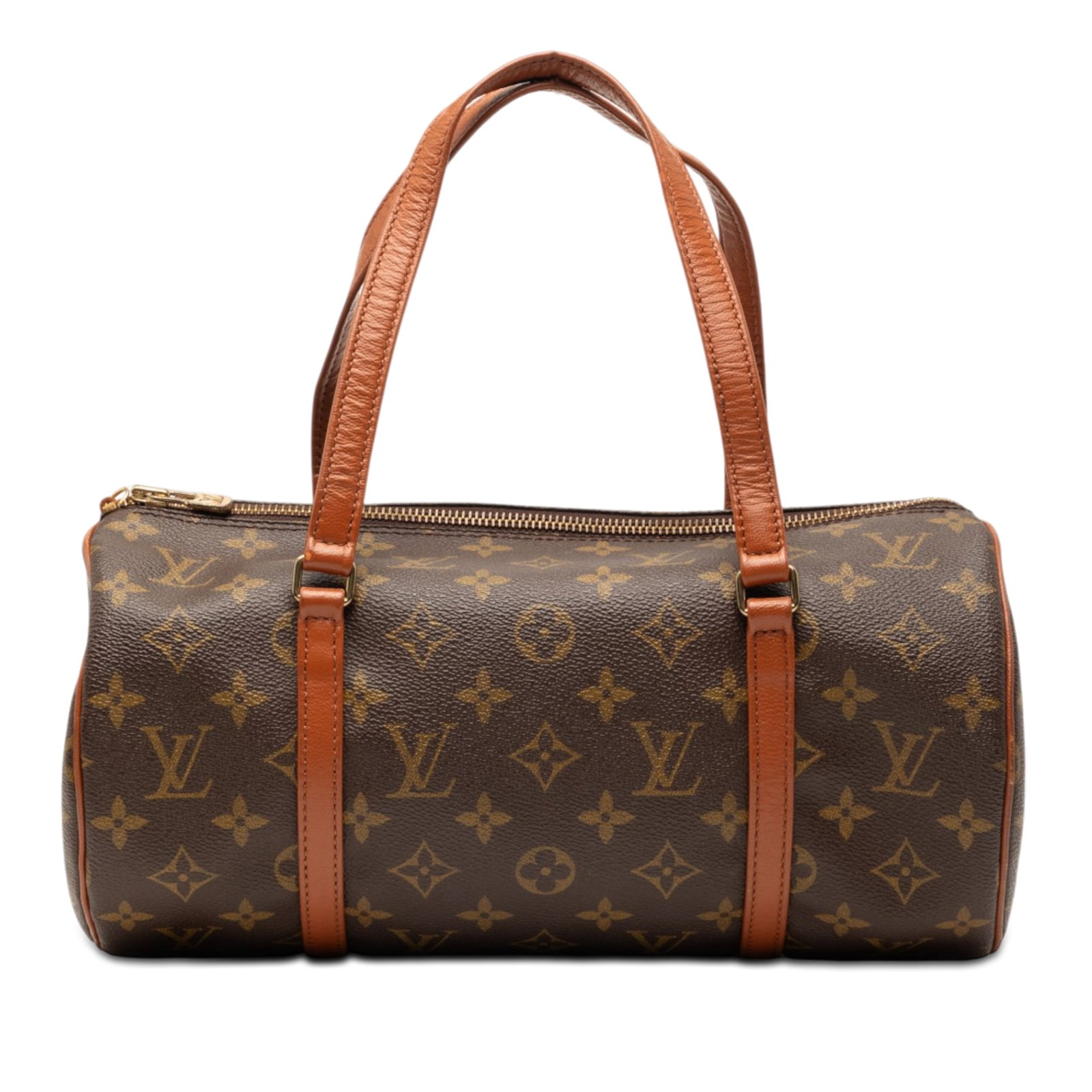 Louis Vuitton Papillon 30 Monogram Handbag Brown: Louis Vuitton Papillon 30 Monogram Handbag Brown Louis Vuitton Monogram Papillon 30 handbag crafted with a monogram canvas body, flat leather handles, and a top zip closure. The bag is made in France 