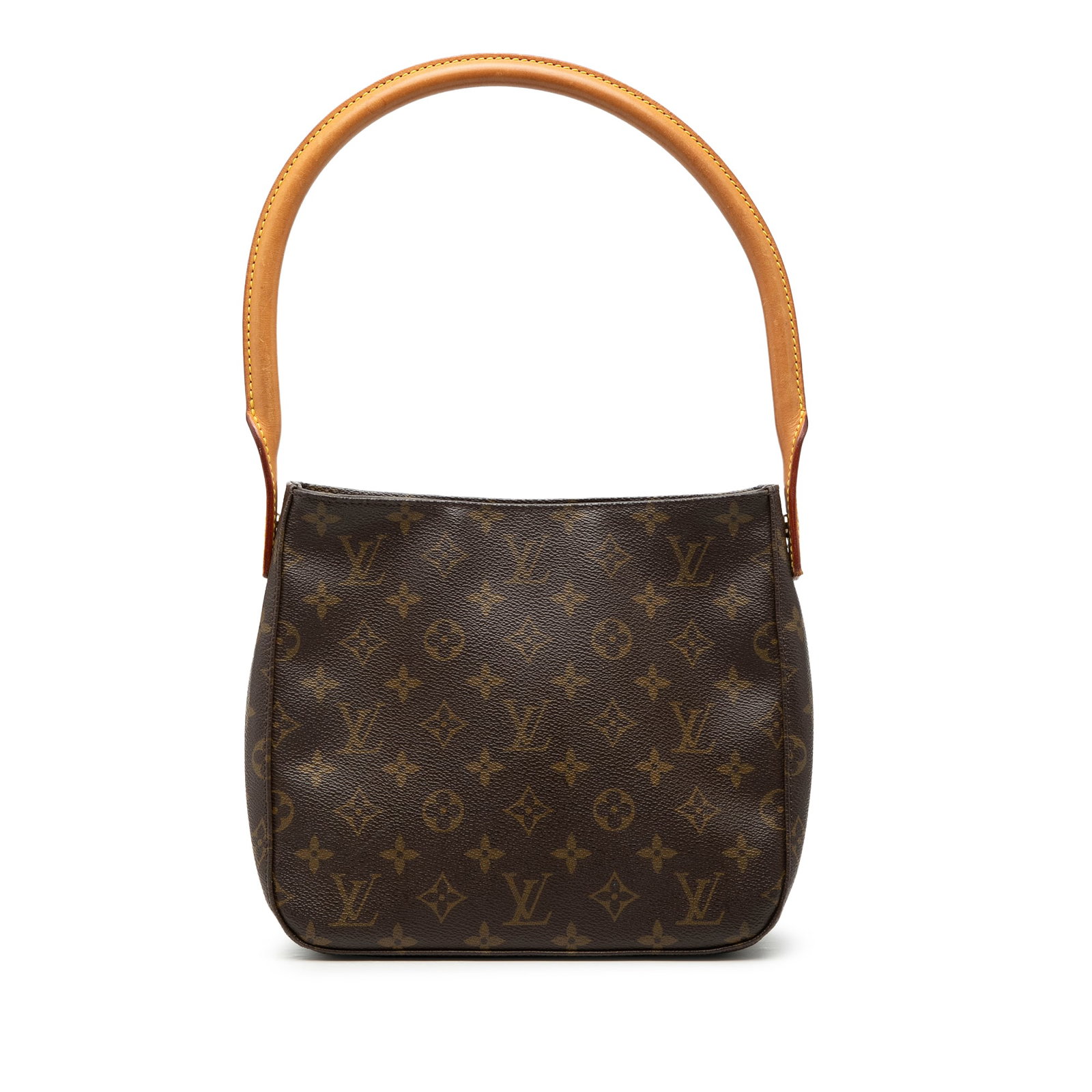 Louis Vuitton Looping MM Monogram Shoulder Bag: Louis Vuitton Looping MM Monogram Shoulder Bag Louis Vuitton Monogram Looping MM shoulder bag crafted with a monogram canvas body, rolled leather shoulder strap, top zip closure, and an interior zip p