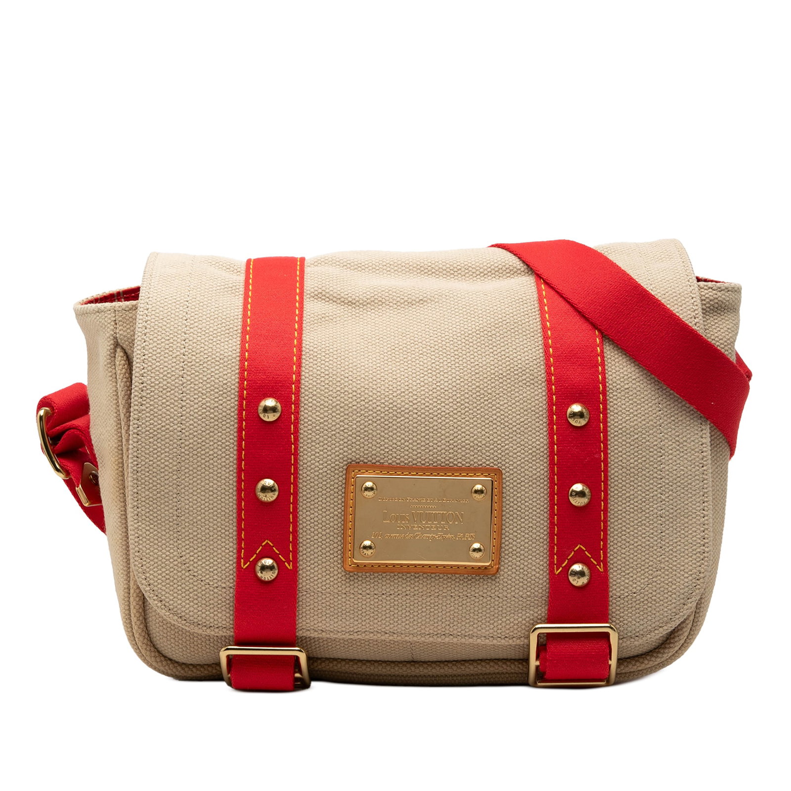 Louis Vuitton Antigua PM Besace Shoulder Bag Canvas Beige (1 of 6)