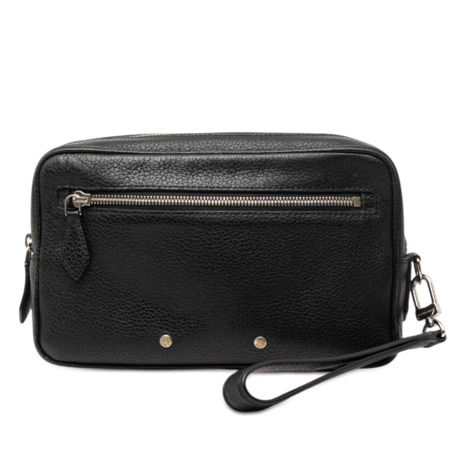 Louis Vuitton Taiga Kasai Black Leather Clutch Bag: Louis Vuitton Taiga Kasai Black Leather Clutch Bag Louis Vuitton Taiga Kasai bag crafted in black taiga leather with a top zip closure, an exterior zip pocket, and interior slip compartments. Made in 