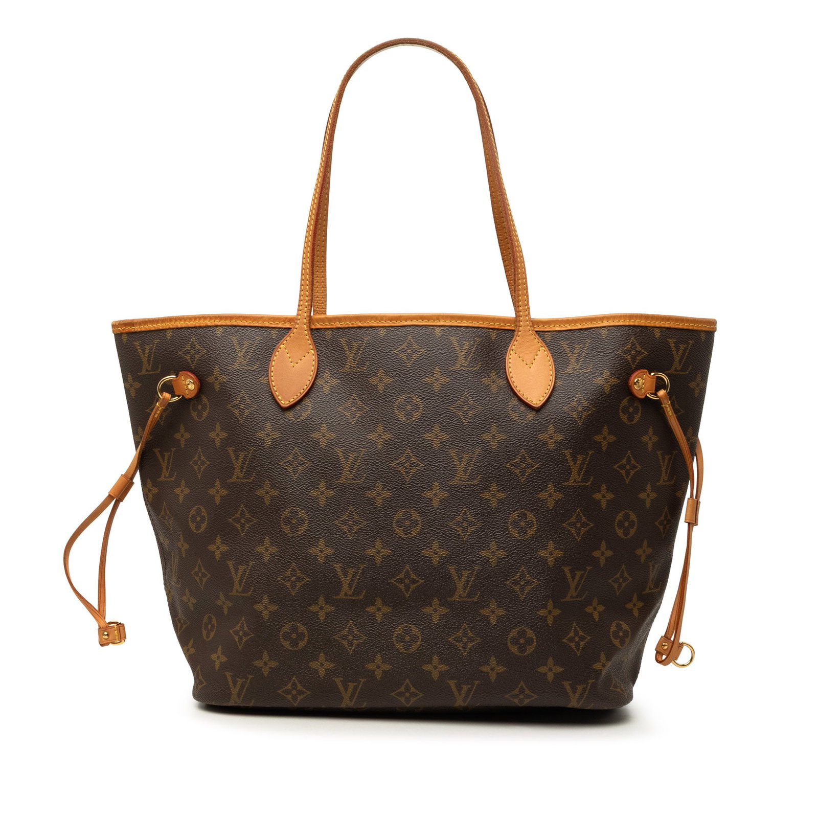 Louis Vuitton Neverfull MM Monogram Canvas Tote Bag: Louis Vuitton Neverfull MM Monogram Canvas Tote Bag Louis Vuitton Monogram Neverfull MM tote bag featuring a monogram canvas body with vachetta leather trim, flat vachetta leather handles, a top lobst