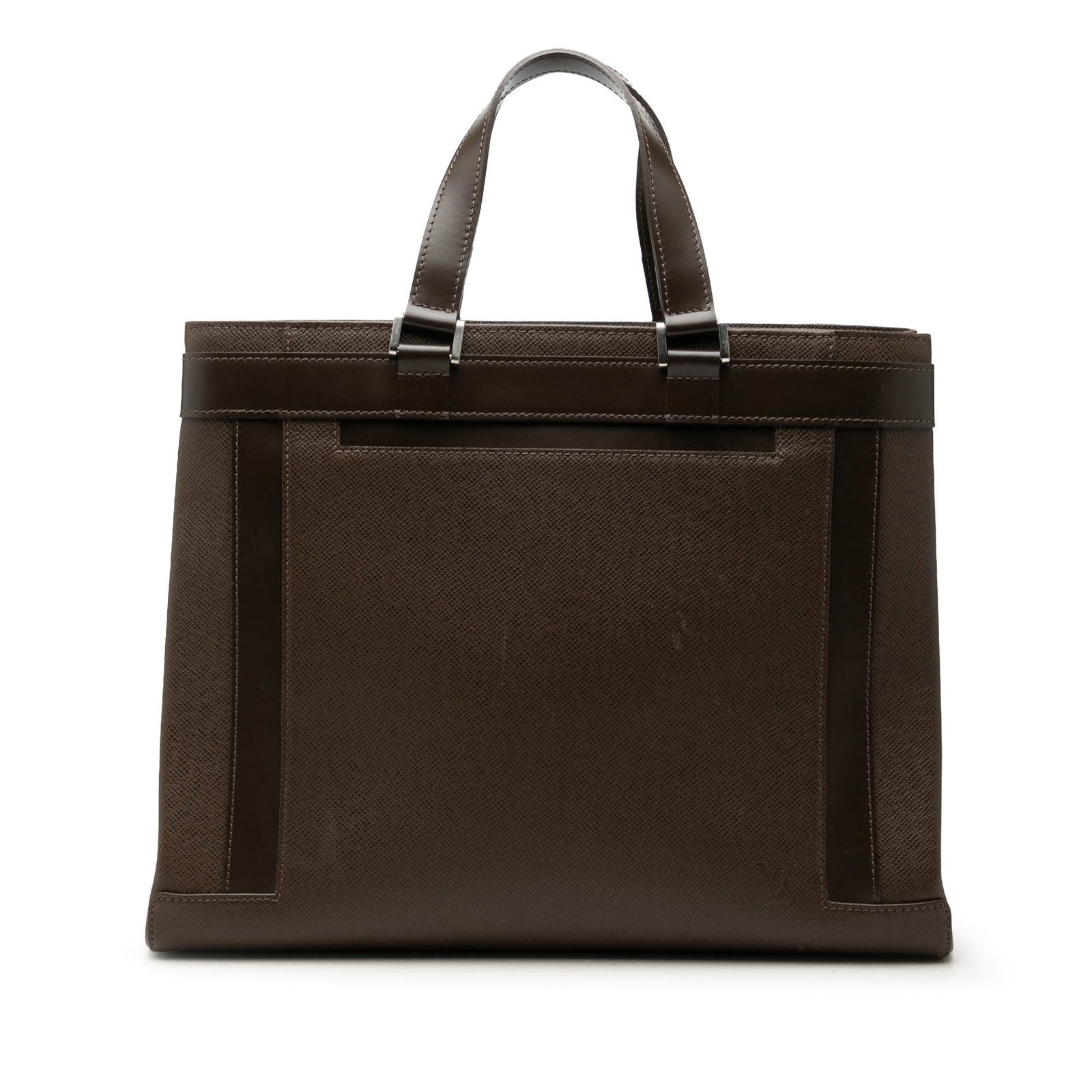 Louis Vuitton Taiga Kasbek PM Brown Leather Tote Bag: Louis Vuitton Taiga Kasbek PM Brown Leather Tote Bag Louis Vuitton Taiga Kasbek PM in brown taiga leather. This bag features flat leather handles, an open top, exterior slip and zip pockets, and inter