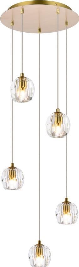 Elegant Eren Gold & Crystal Clear Pendant Lamp UL-Listed (1 of 1)