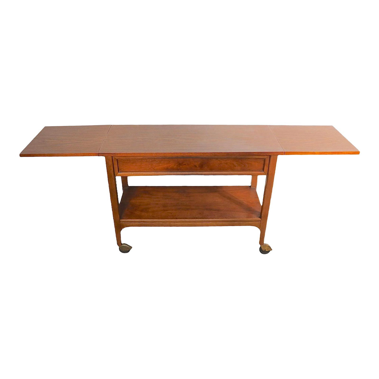 Mid Century Lane Alta Vista Serving Cart with Drop Leaves: Mid Century Lane Alta Vista Serving Cart with Drop Leaves This Mid Century portable dry bar serving cart by Lane Alta Vista combines style and functionality. Featuring an extendable drop leaf top, it 