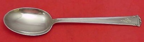 Theseum Sterling Silver Serving Spoon 8.25 Inch International Monogrammed: Theseum Sterling Silver Serving Spoon 8.25 Inch International Monogrammed This exquisite serving spoon is crafted from high-quality sterling silver and features the elegant Theseum pattern by Internat