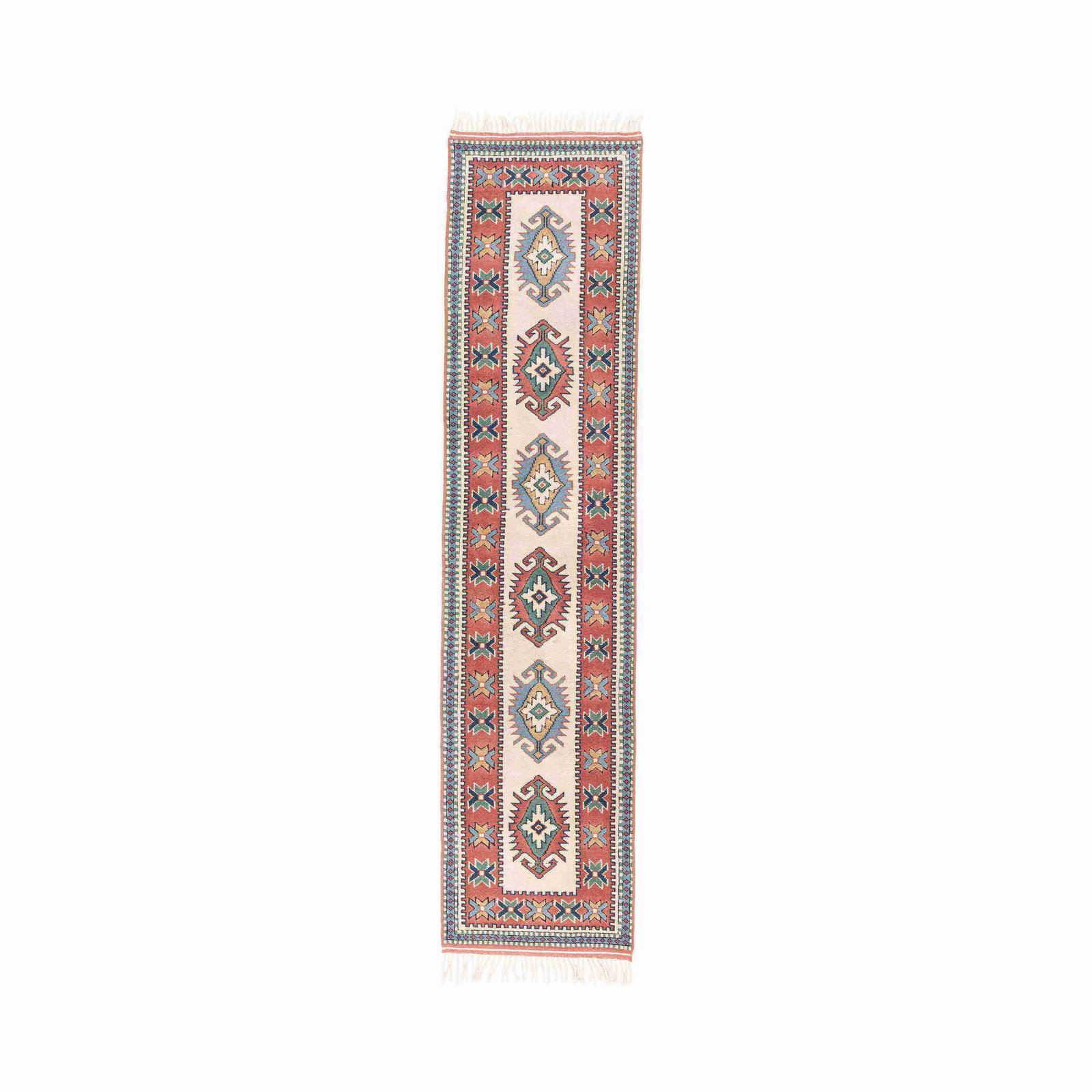 Handmade Kars Wool Carpet 32.7 x 135.8 Inches (1 of 8)