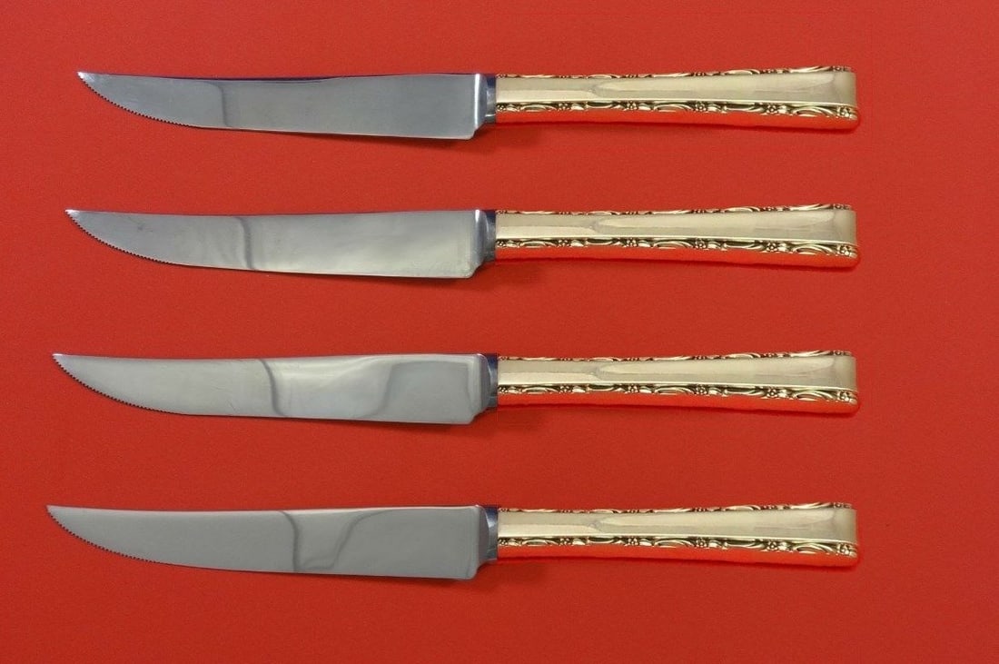 Madrigal by Lunt Sterling Silver Steak Knife Set 4pc Custom Made (1 of 2)