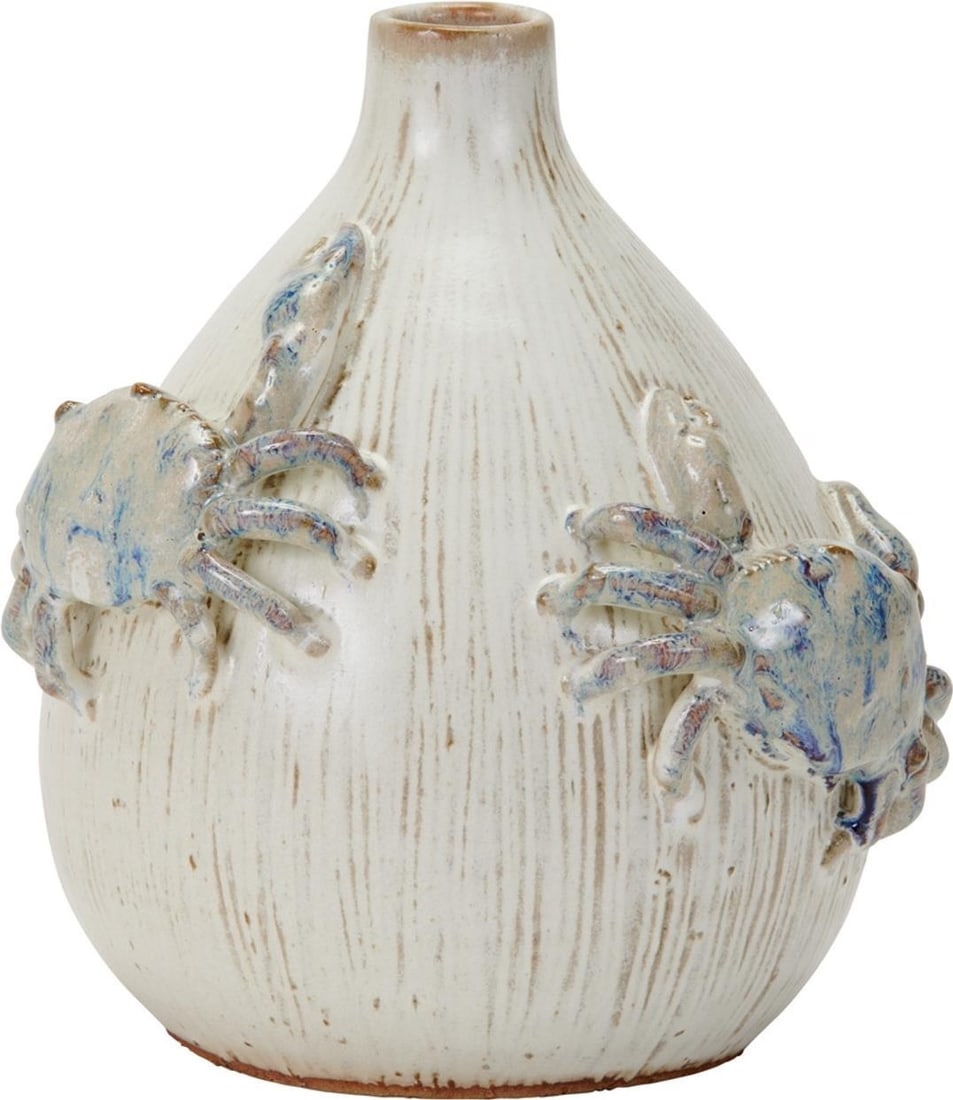 Handmade Unique Blue Turtle Vase 9.5H 8.5W 8.5D (1 of 2)