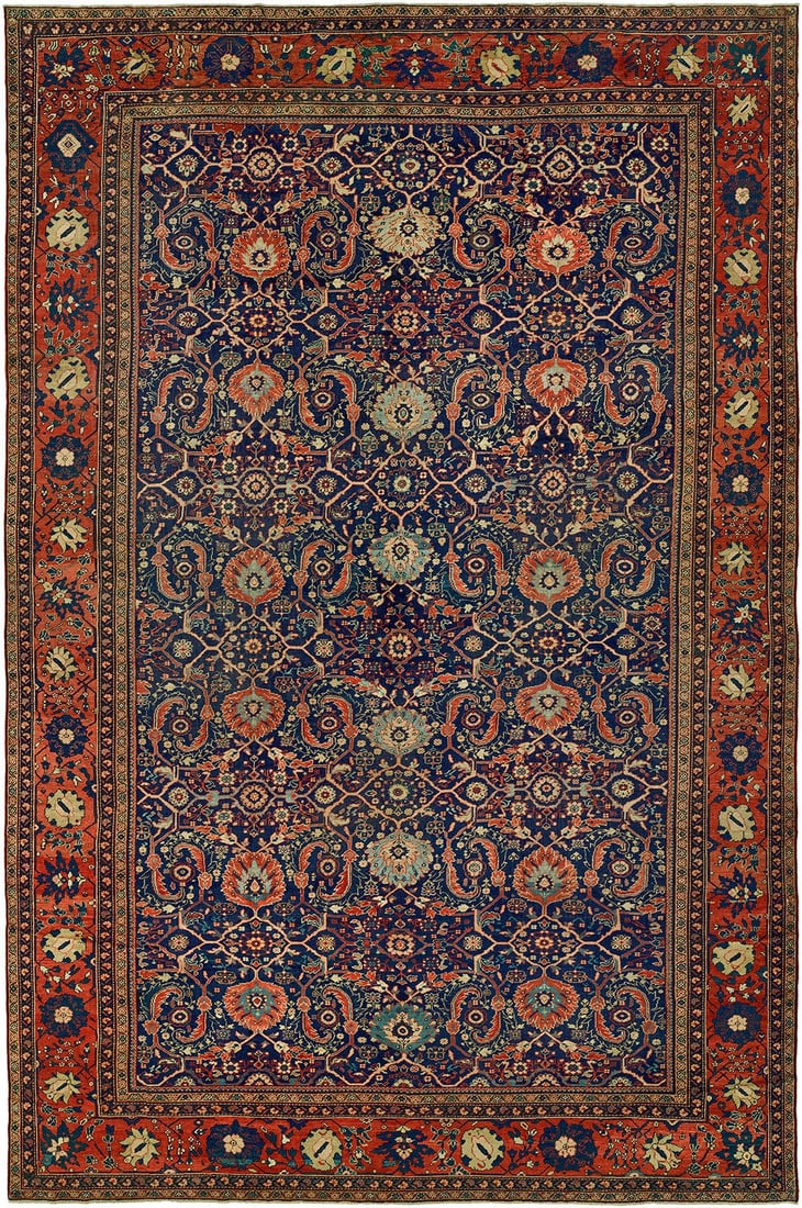 12' 10" x 19' Persian Sultanabad Mahal Oversize Rug (1 of 7)