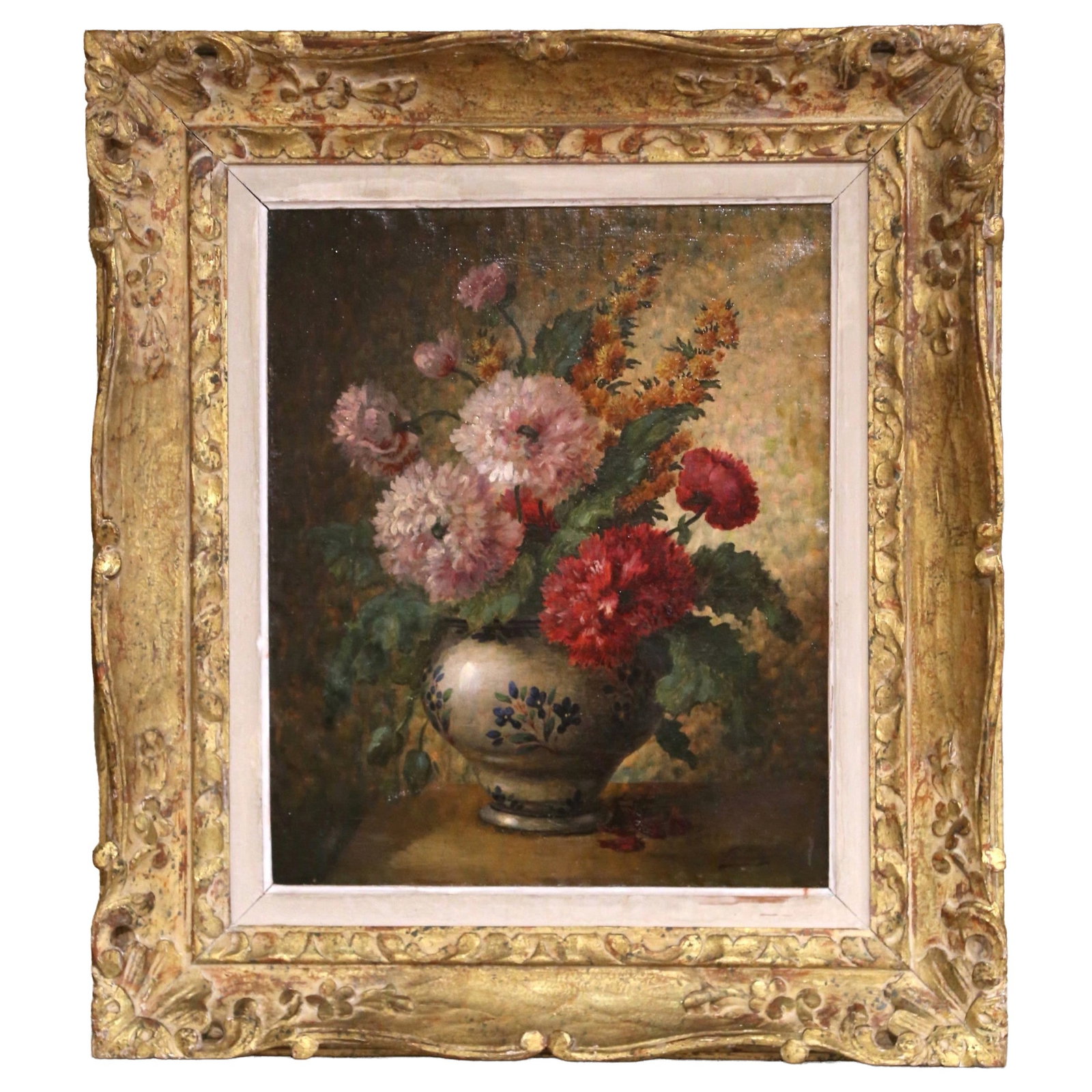 Gaston Boucher French Floral Still Life Oil Painting in Giltwood Frame (1 of 11)