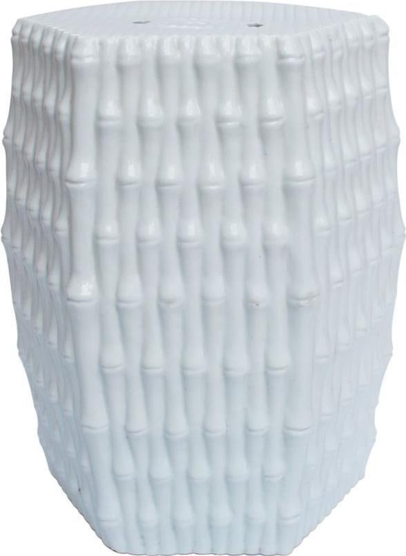 Hexagonal Bamboo Carved Porcelain Garden Stool Asian Antique Style (1 of 1)