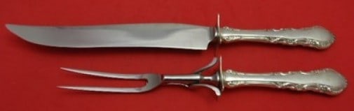Reed & Barton Georgian Rose Sterling Silver 2pc Carving Set (1 of 1)