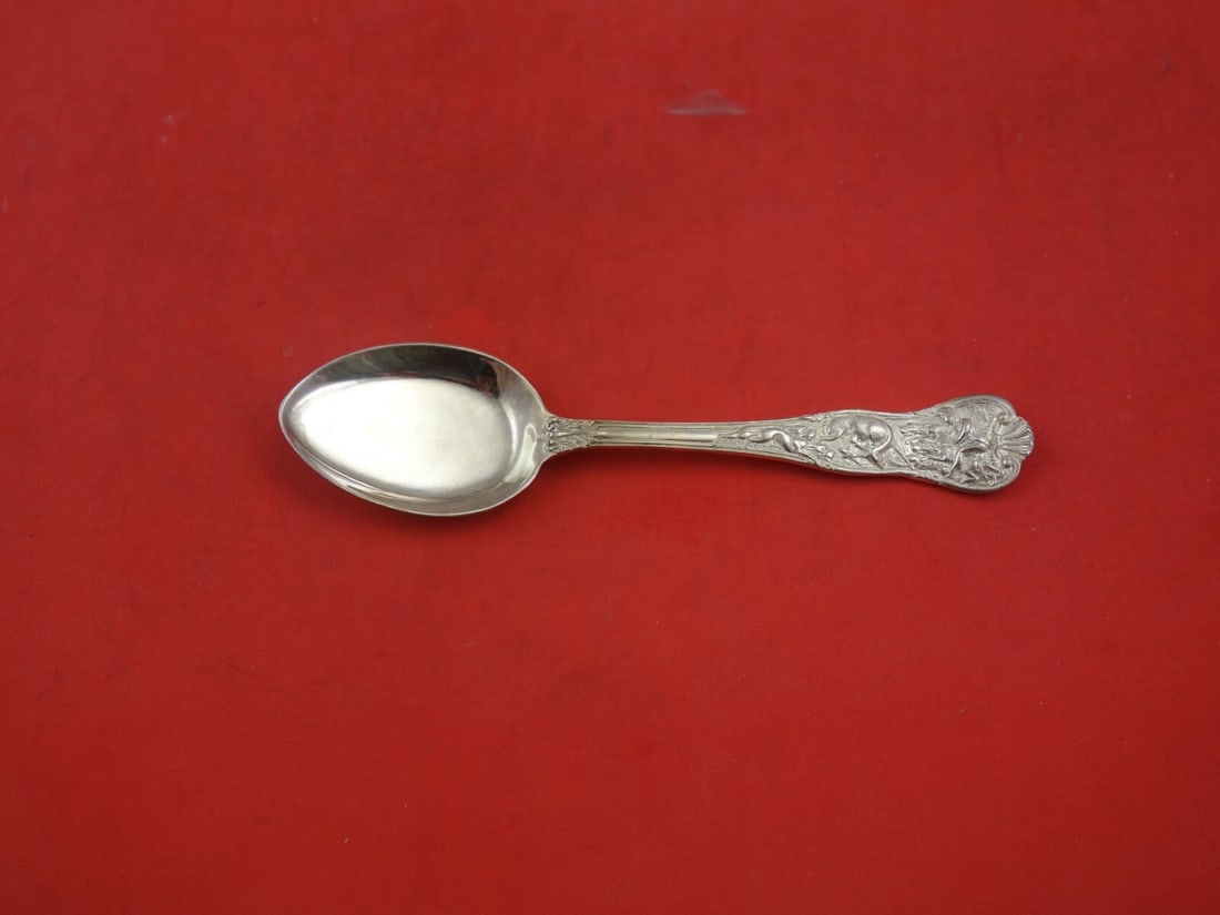 CJ Vander Stag Hunt sterling silver ice cream spoon 5 1/4" (1 of 2)