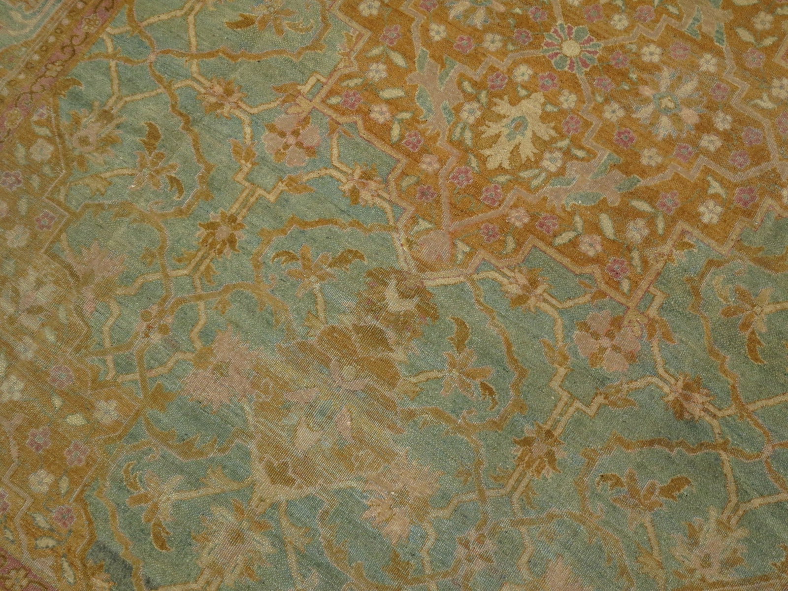 9' x 11' 9" Early 20th Century Indian Amritsar Room Rug (1 of 7)