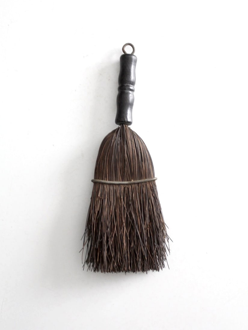 Late 19th Century Wooden Handle Natural Bristle Hand Broom (1 of 7)