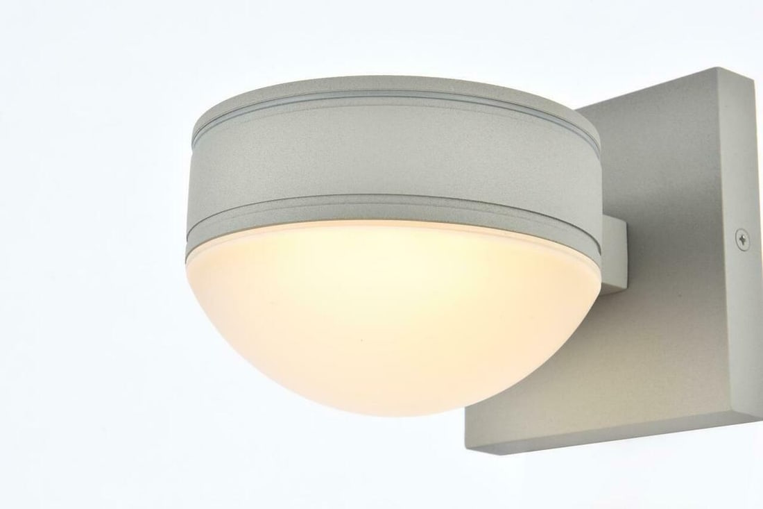 Living District Raine outdoor wall sconce silver LED 5 x 5 (1 of 6)