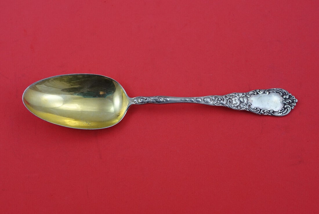 Dominick & Haff Cupid Sterling Silver Serving Spoon Gold Washed 8.5" (1 of 2)