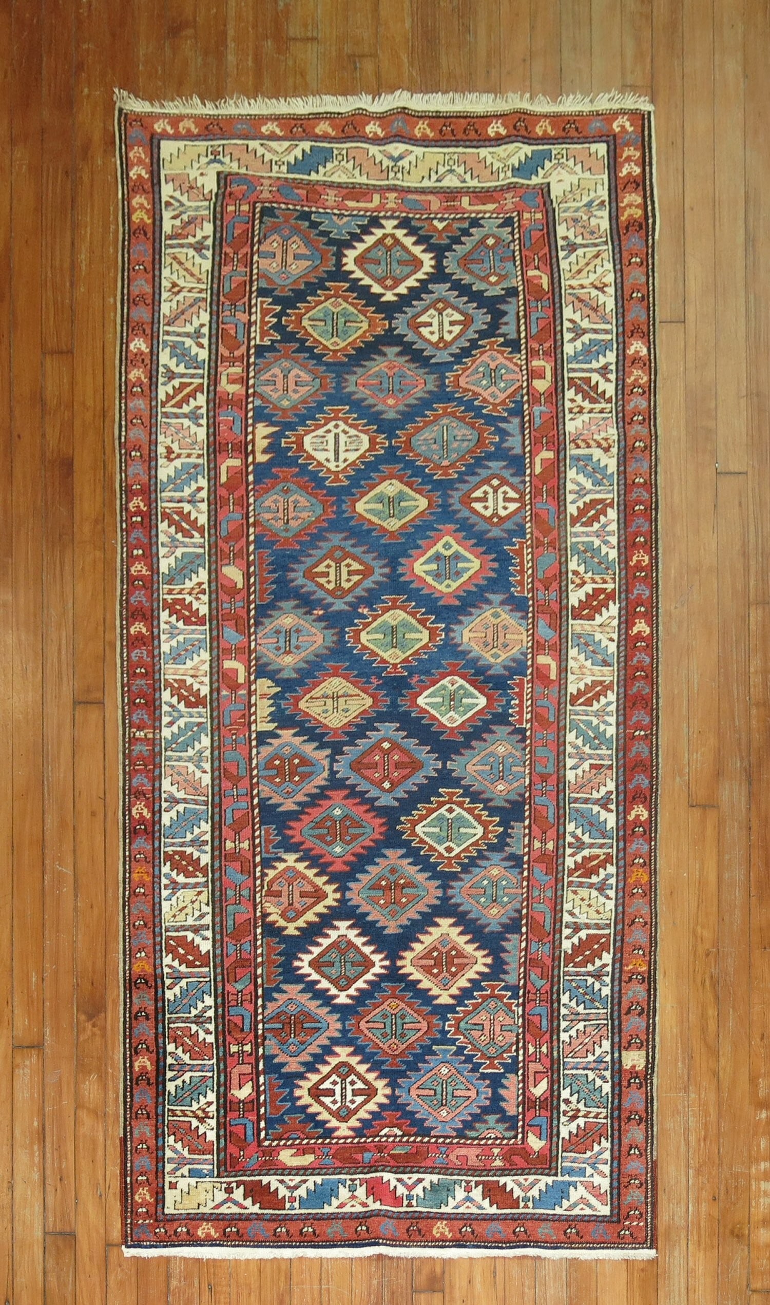 3' 5" x 7' Caucasian Shirvan rug runner early 20th century: 3' 5" x 7' Caucasian Shirvan rug runner early 20th century Early 20th century Shirvan Caucasian runner with the character and craftsmanship associated with this regional weaving tradition. This pre-ow