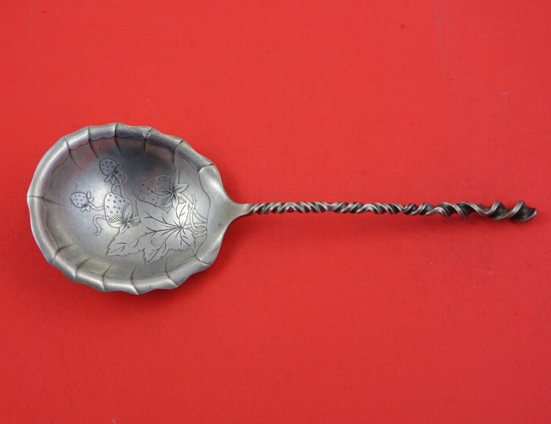 Towle Twist #127 Sterling Silver Berry Spoon 9 Inch Monogrammed: Towle Twist #127 Sterling Silver Berry Spoon 9 Inch Monogrammed This exquisite serving spoon features the Twist #127 pattern by Towle, crafted from high-quality sterling silver (.925). Measuring 9 inc