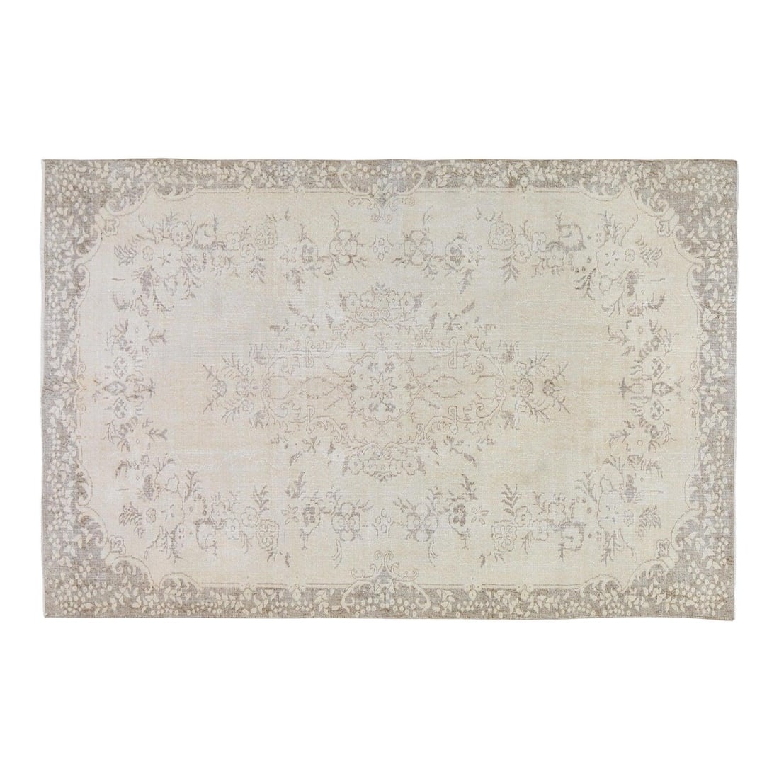 Anatolian Handwoven Wool Area Rug 6'3" x 9'5" Vintage Turkish: Anatolian Handwoven Wool Area Rug 6'3" x 9'5" Vintage Turkish This vintage Turkish Anatolian rug is hand-knotted from wool using traditional techniques, combining timeless craftsmanship with a modern 