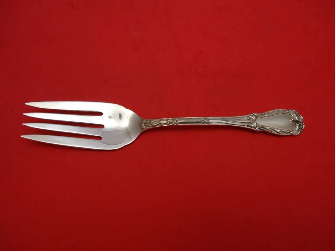 Kirk Quadrille Sterling Silver Cold Meat Fork 8.75 Inch: Kirk Quadrille Sterling Silver Cold Meat Fork 8.75 Inch Elevate your dining experience with this exquisite Quadrille pattern cold meat fork by Kirk. Crafted from high-quality sterling silver, this ser